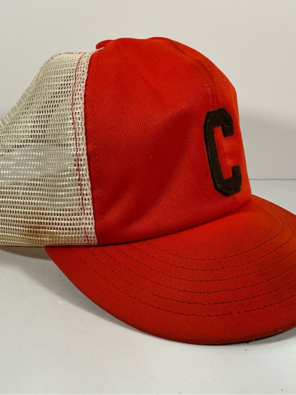 Vintage SnapBack Hat Orange With Black “C” Logo On The Front